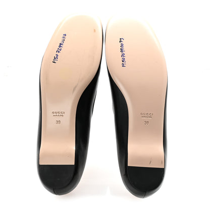 Gucci Malaga Kid Snake Ballet Flats 39 Black Hibiscus Red 11 of 18