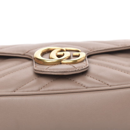 Gucci Calfskin Matelasse Super Mini GG Marmont Shoulder Bag Porcelain Rose 10 of 16