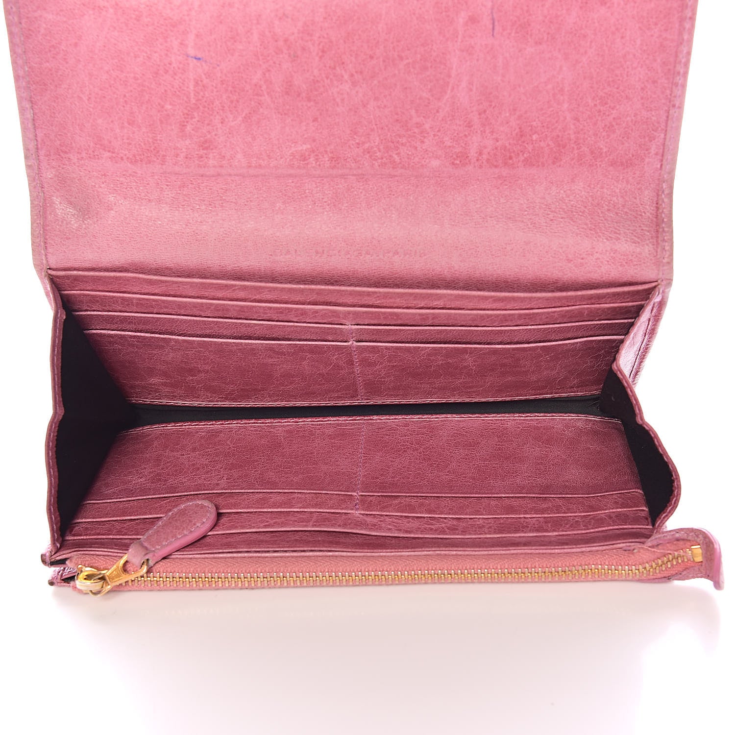 Balenciaga Agneau Giant 12 Gold Hardware Money Wallet Pink 5 of 18