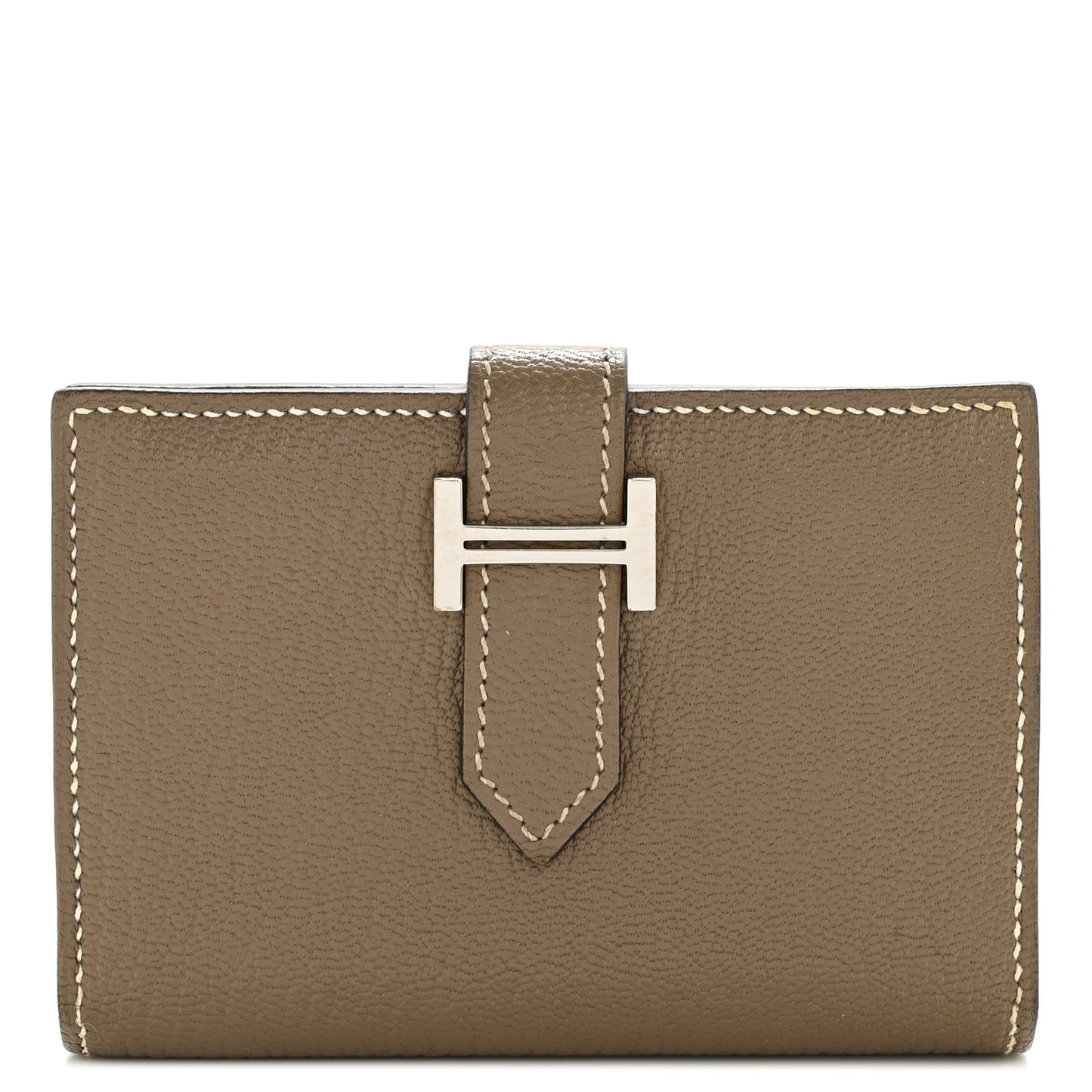 Chevre Mysore Bearn Card Holder Wallet Etoupe
