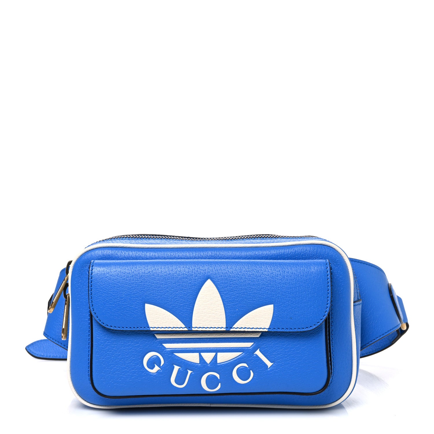 Gucci X ADIDAS Textured Dollar Calfskin Belt Bag Blue 1 of 9