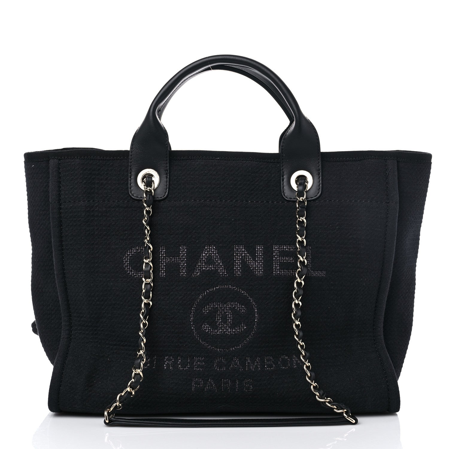 Chanel Mixed Fibers Small Deauville Tote Black 3 of 14