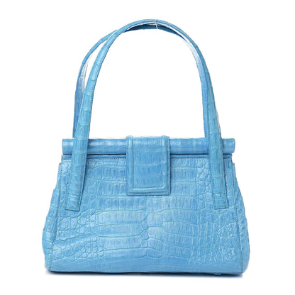 Nancy Gonzalez Crocodile Frame Bag Turquoise 1 of 10