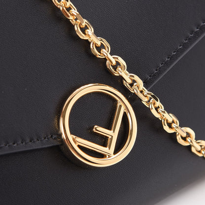 Fendi Vitello Liberty Lucido F is Fendi Continental Envelope Wallet On Chain Black 10 of 10