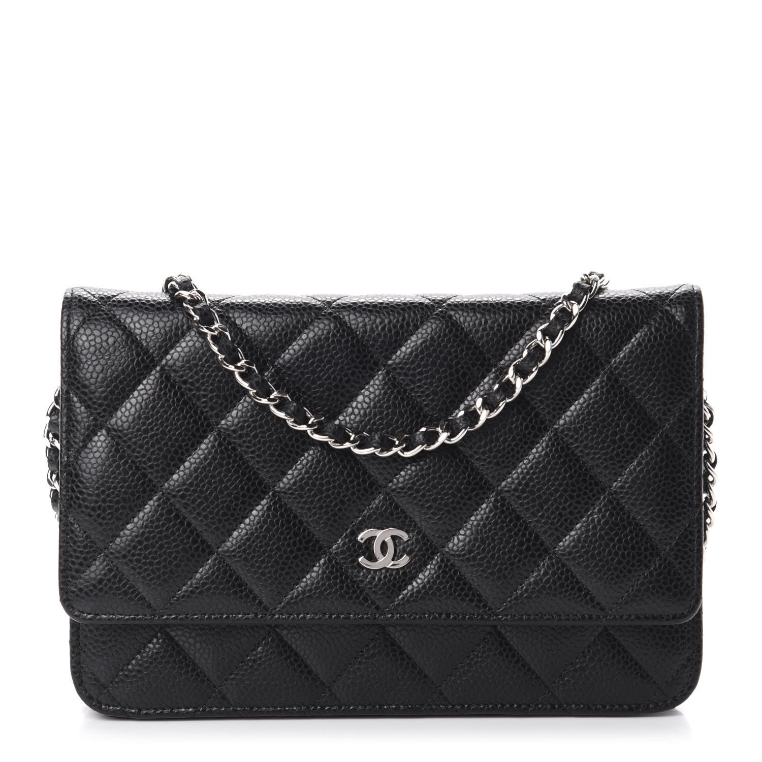 Chanel Caviar Quilted Wallet On Chain WOC Black 1 of 12