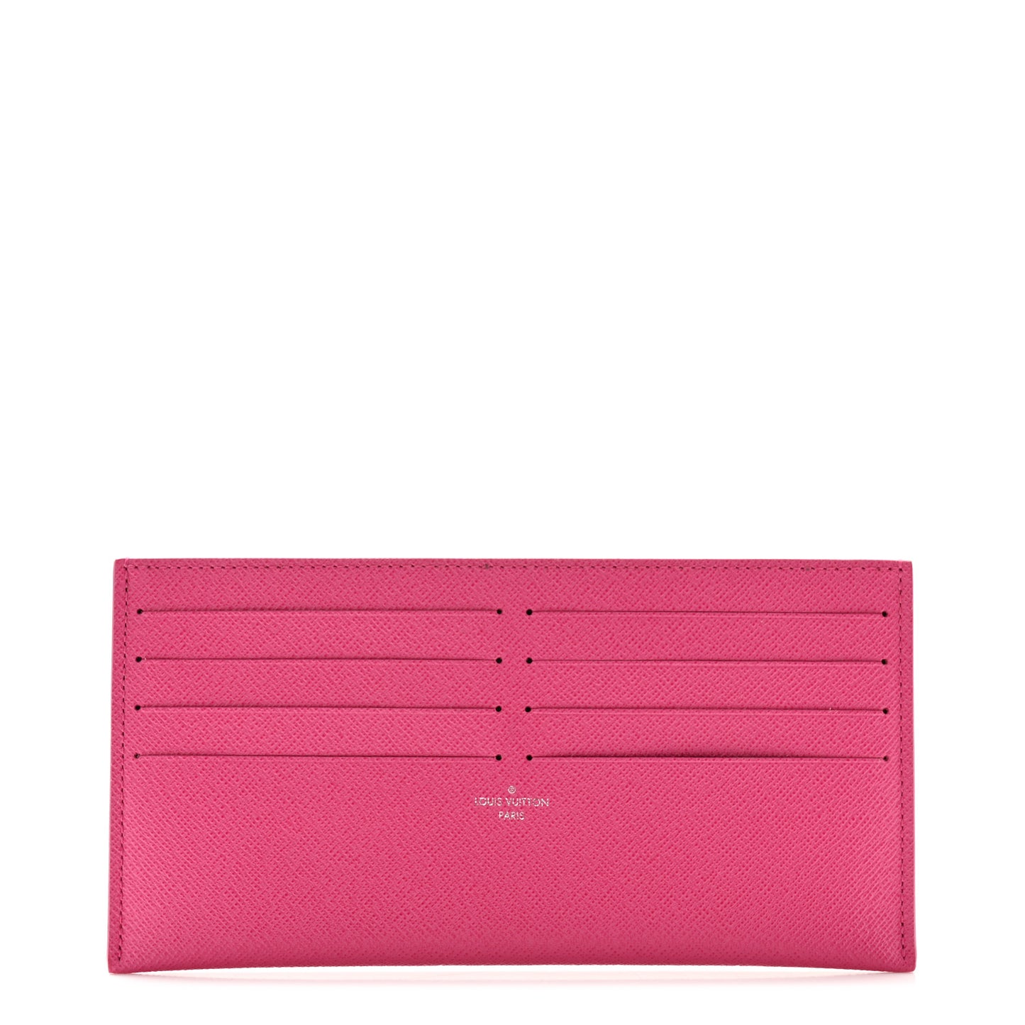 Calfskin Felicie Card Holder Insert Hot Pink