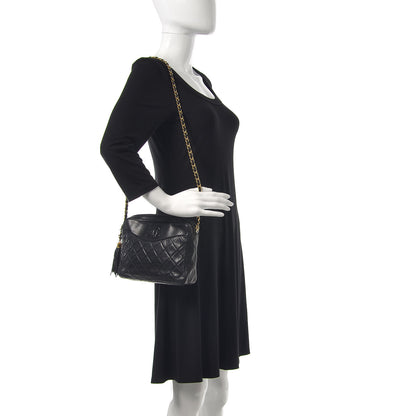 Chanel Lambskin Quilted CC Tassel Camera Case Black 2 of 11