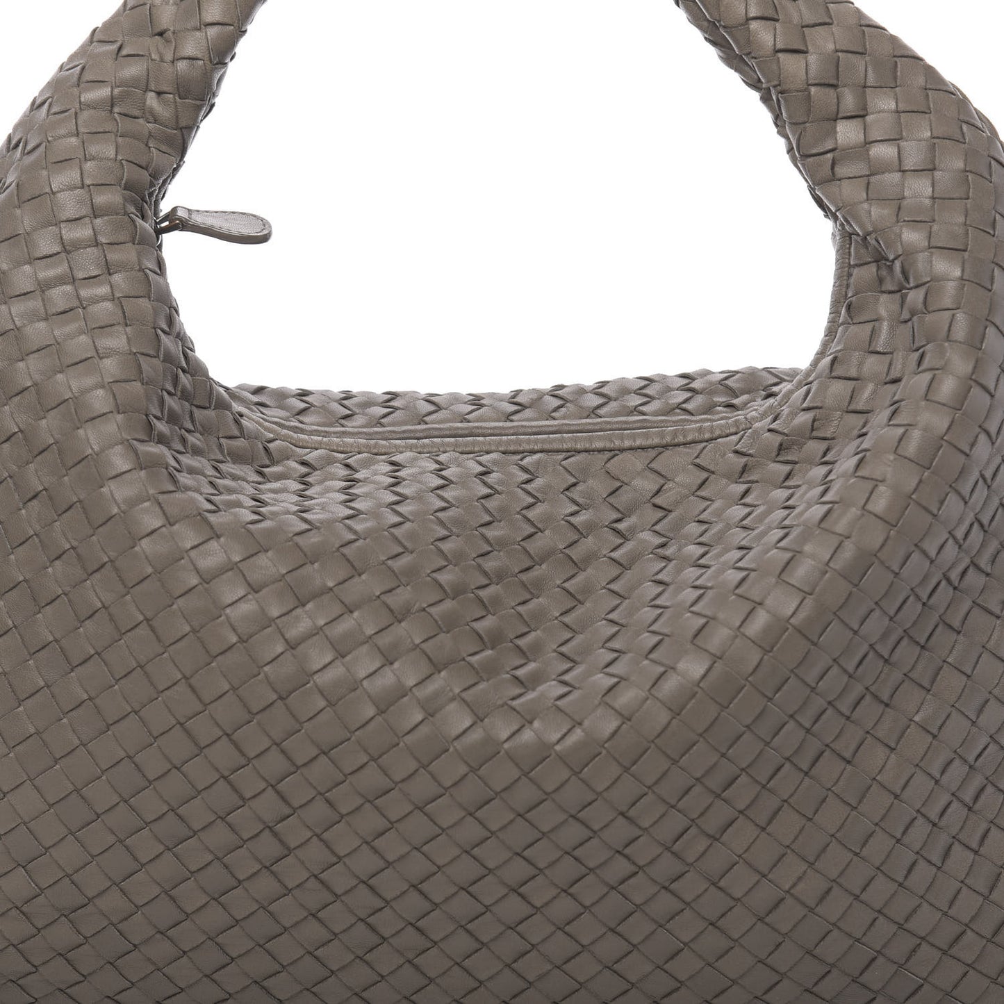 Nappa Intrecciato Large Veneta Hobo Grey
