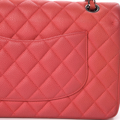 Chanel Iridescent Caviar Quilted Medium Double Flap Dark Pink 10 of 13