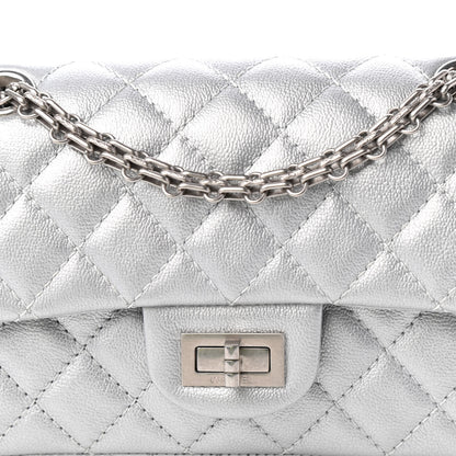 Chanel Metallic Grained Calfskin Quilted 2.55 Reissue Mini Flap Silver 10 of 11