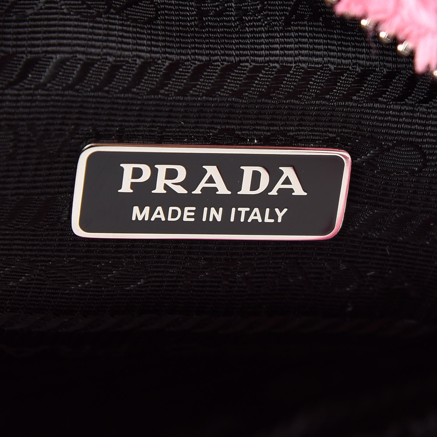 Prada Terry Cloth Mini Re-Edition 2000 Bag Petalo Black 6 of 9