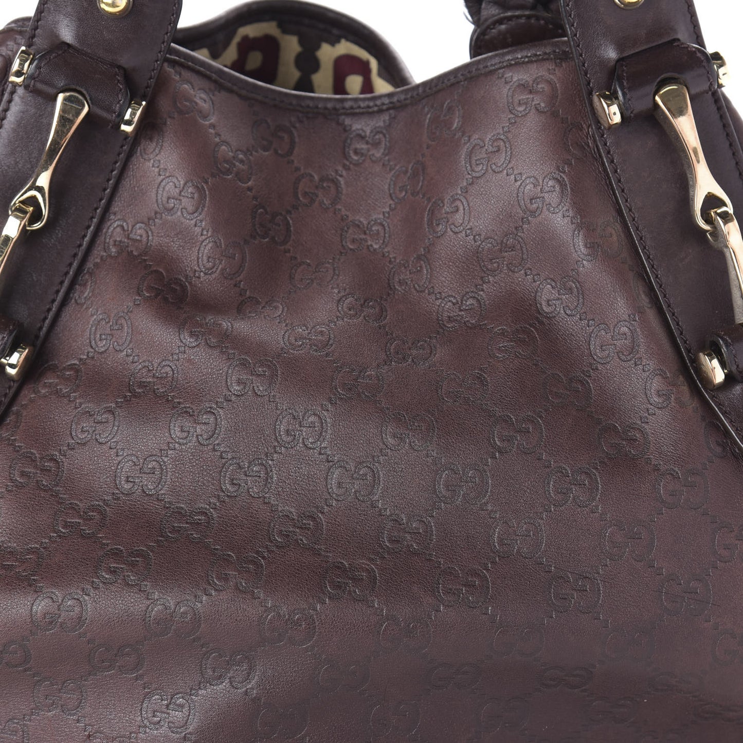 Guccissima Medium Pelham Shoulder Bag Dark Brown
