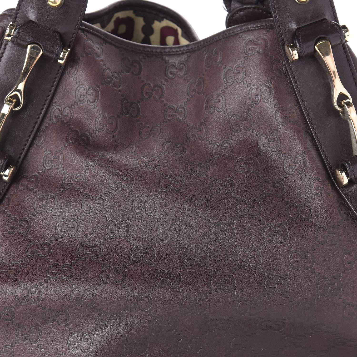 Gucci Guccissima Medium Pelham Shoulder Bag Dark Brown 10 of 12