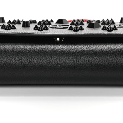 Christian Louboutin Calfskin Spikes Loubinthesky Paloma Clutch Black 10 of 10