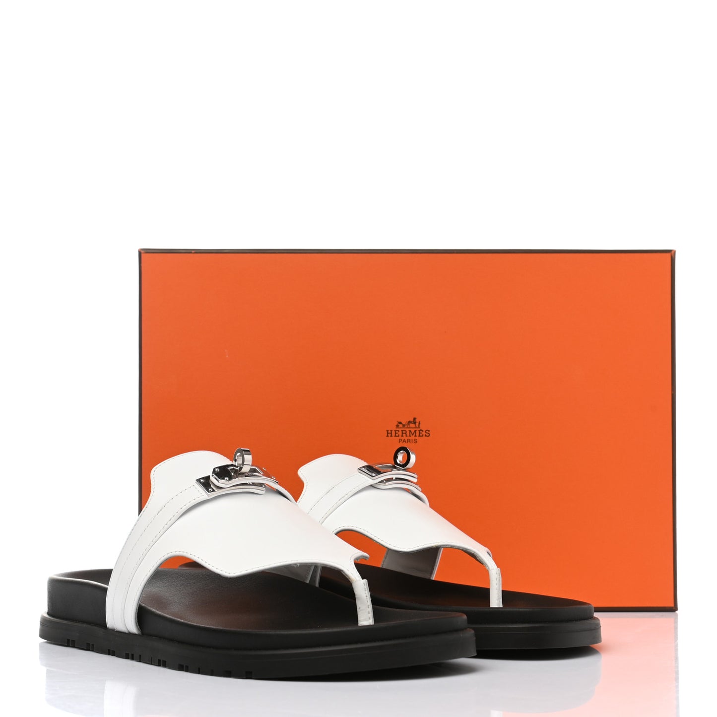 Calfskin Womens Empire Sandals 40 White