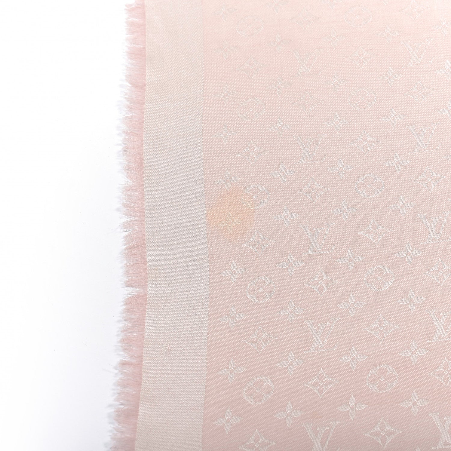 Louis Vuitton Silk Wool Monogram Shawl Rose 5 of 6