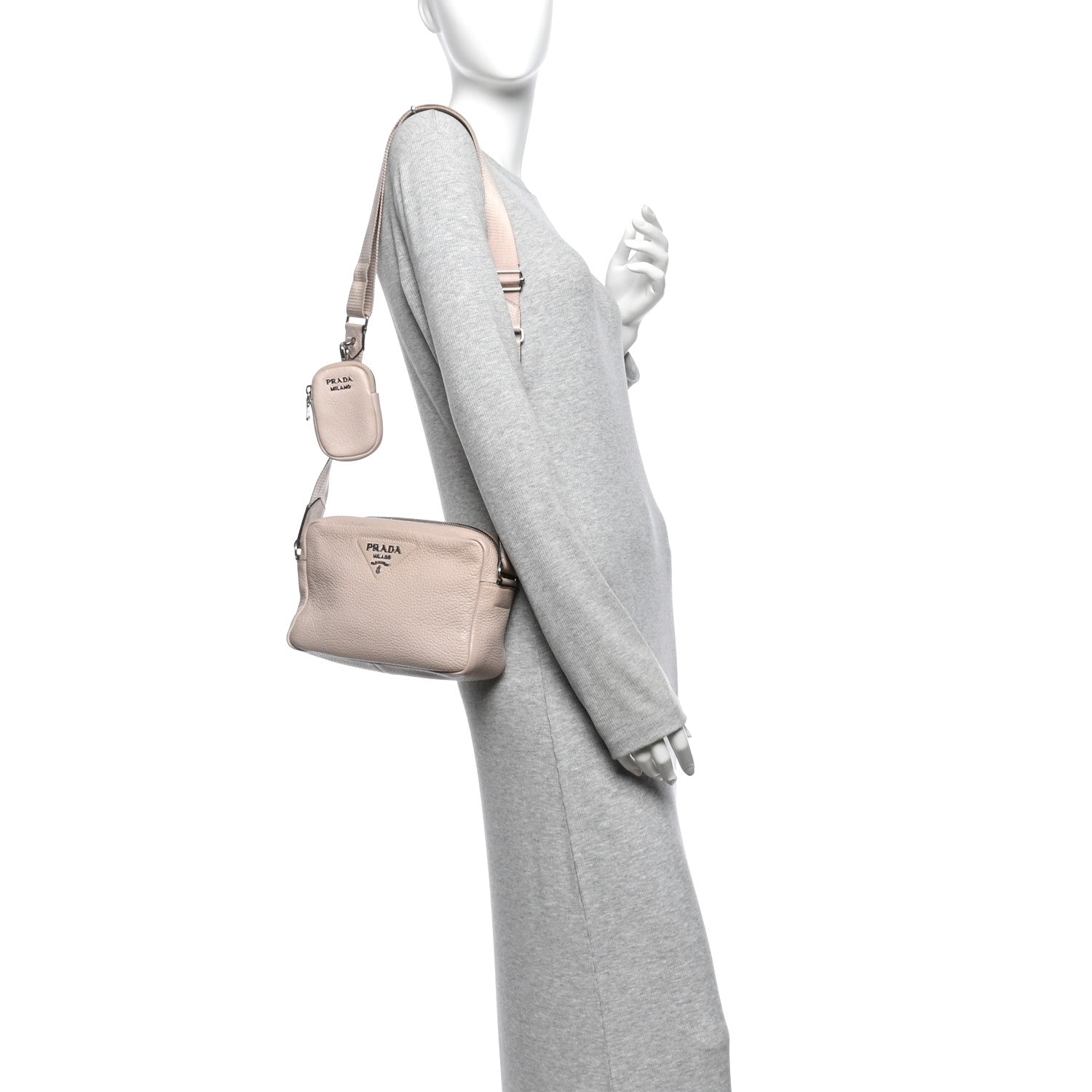 Prada Vitello Daino Crossbody Ninfea 2 of 10