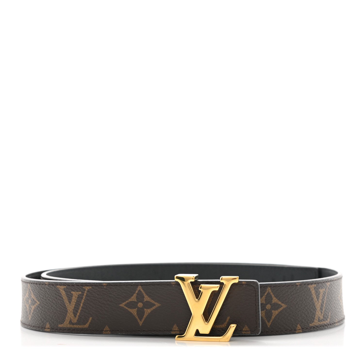 Louis Vuitton Calfskin Monogram 30mm LV Initiales Reversible Belt 90 36 Black 1 of 5