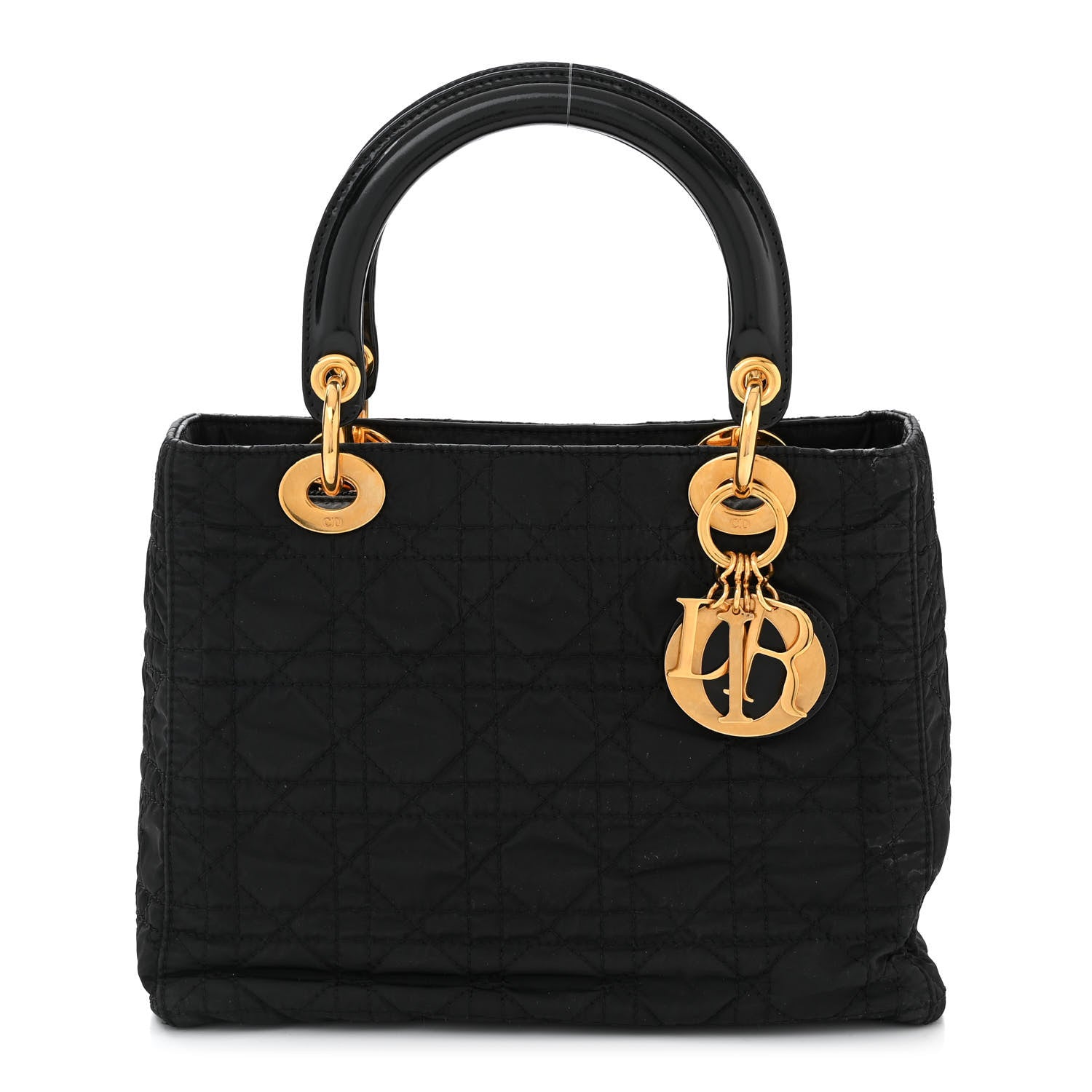 Christian Dior Nylon Cannage Medium Lady Dior Black 1 of 10