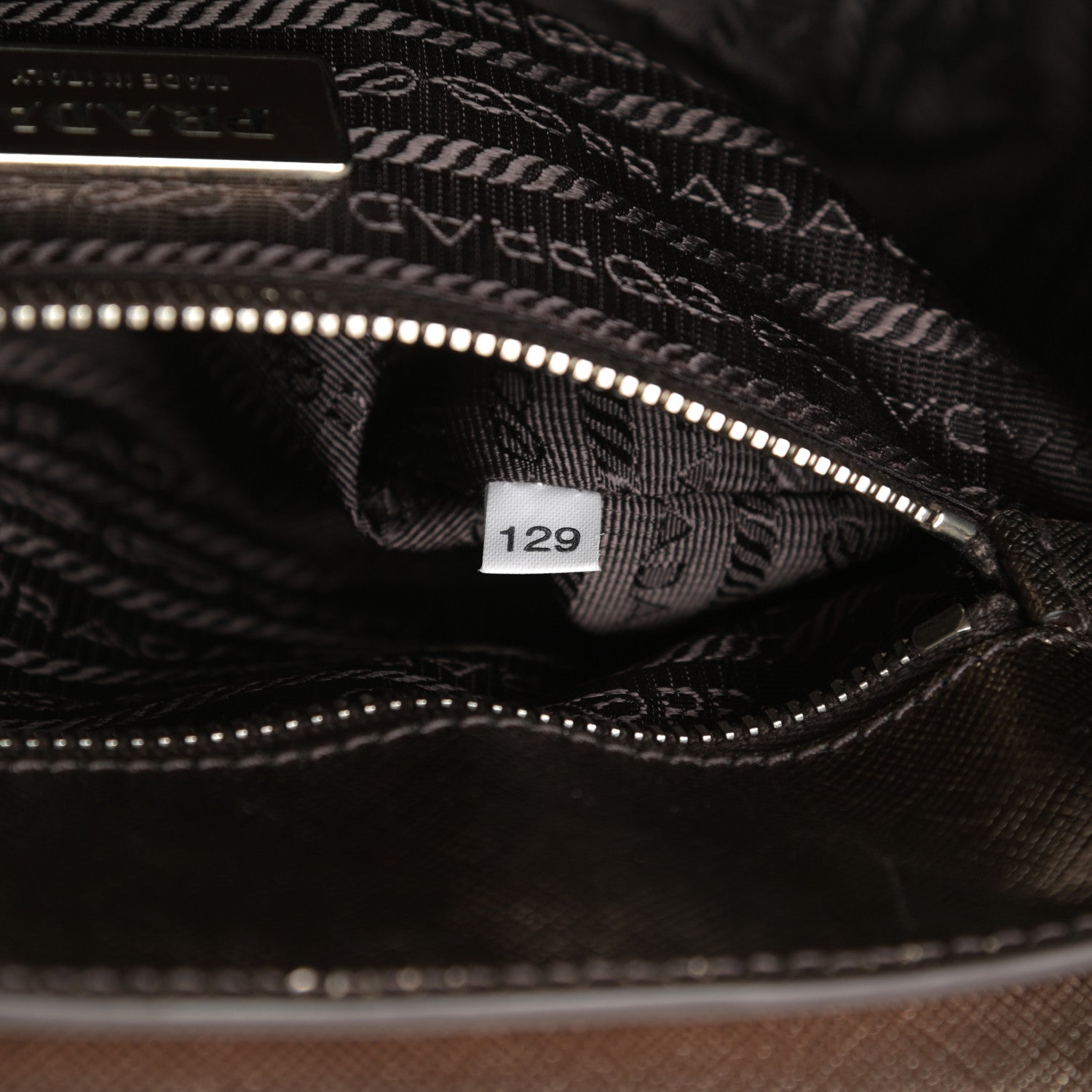 Prada Metallic Saffiano Pushlock Shoulder Bag Bronzo 7 of 15