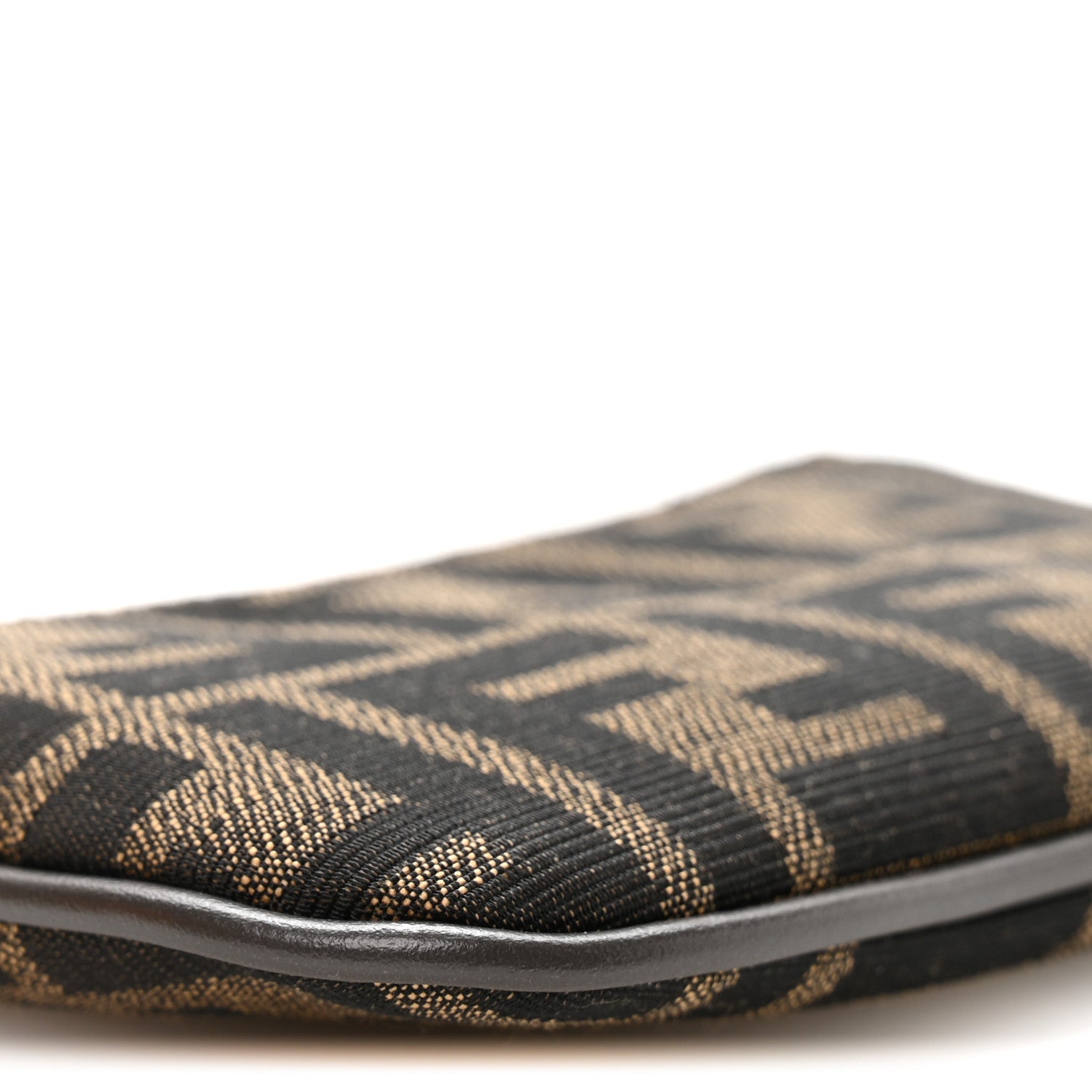 Fendi Fabric Jacquard FF 1974 Baguette Mini Pouch Tobacco Moro Sand 8 of 10