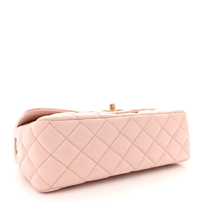 Chanel Lambskin Quilted Mini Top Handle Flap Pink 4 of 11