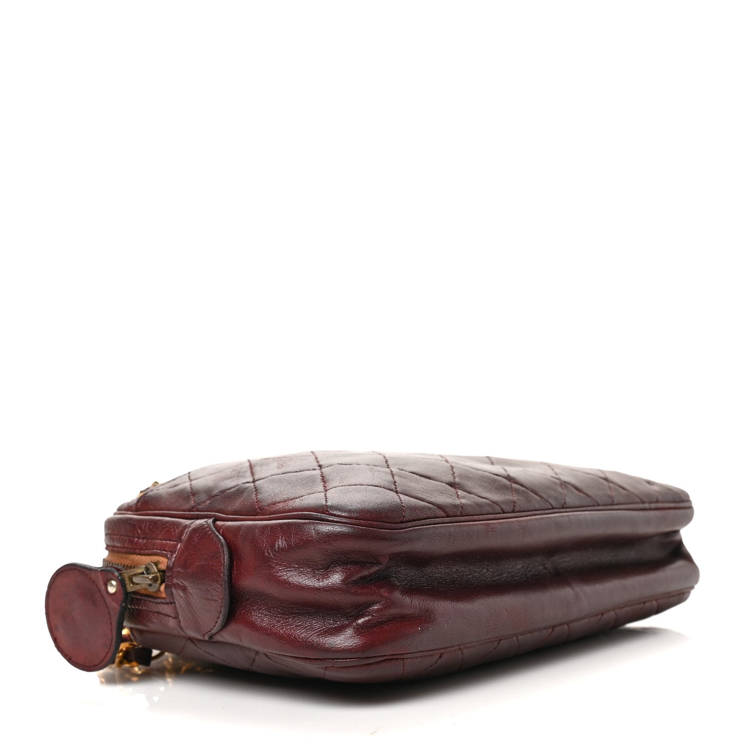 Chanel Lambskin Quilted Camera Case Burgundy 4 of 10