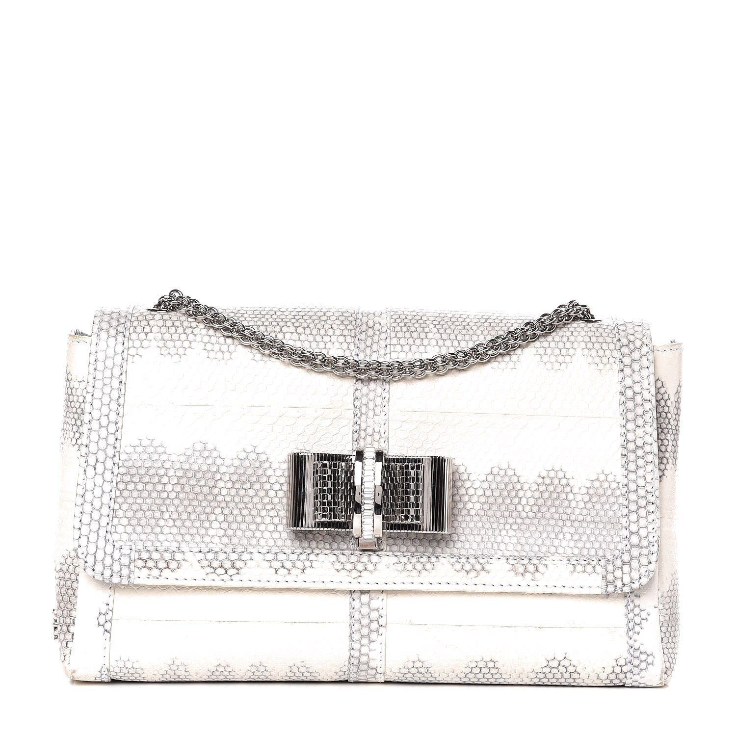 Christian Louboutin Watersnake Hardwick Small Sweet Charity Shoulder Bag Roccia 1 of 13