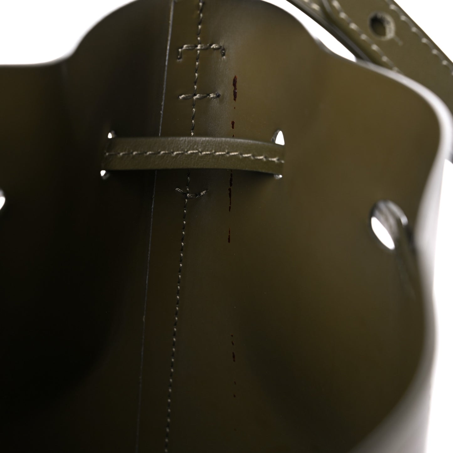 Calfskin Mini Bucket Bag Olive