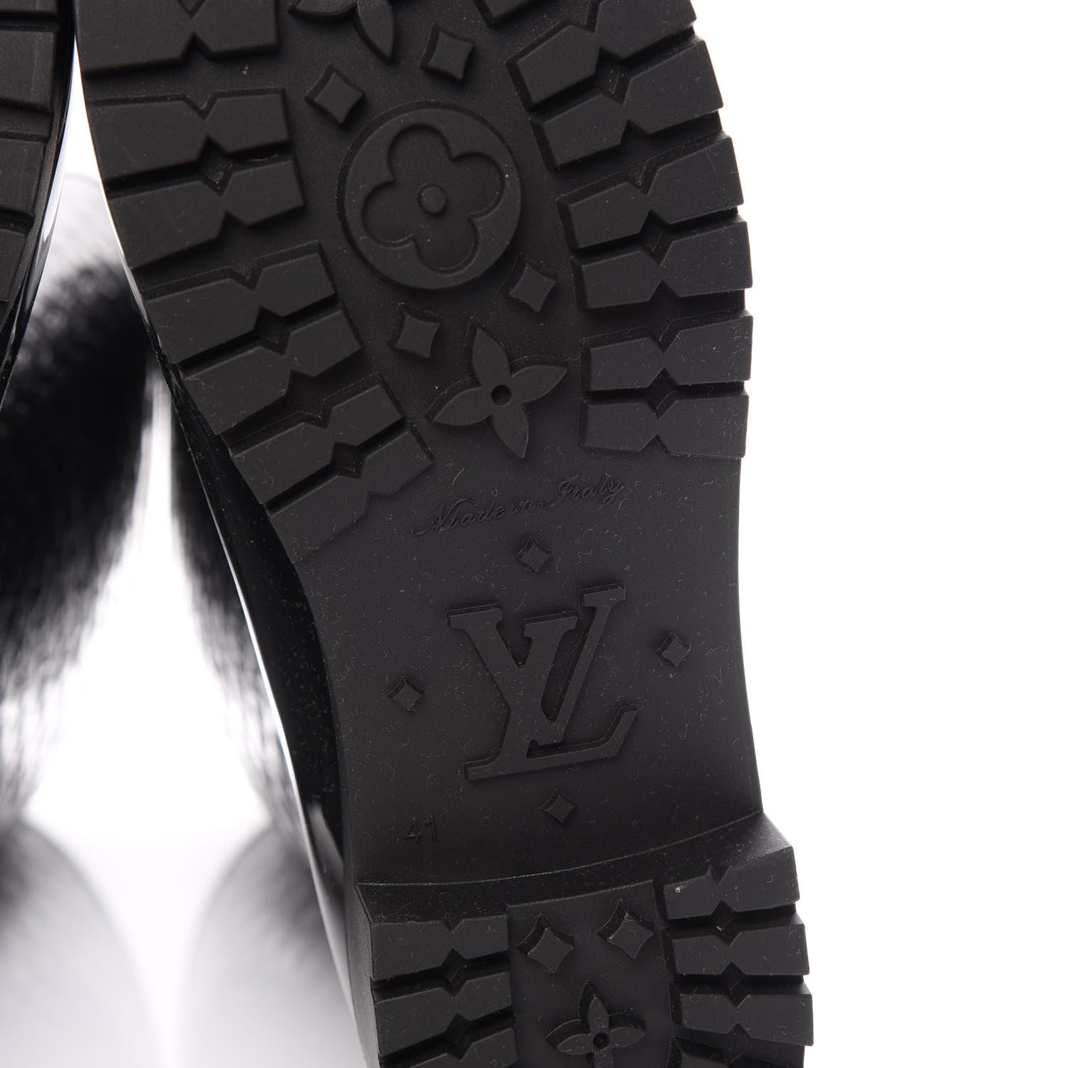 Louis Vuitton Rubber Embossed Monogram Splash Rain Boots 41 Black 7 of 8
