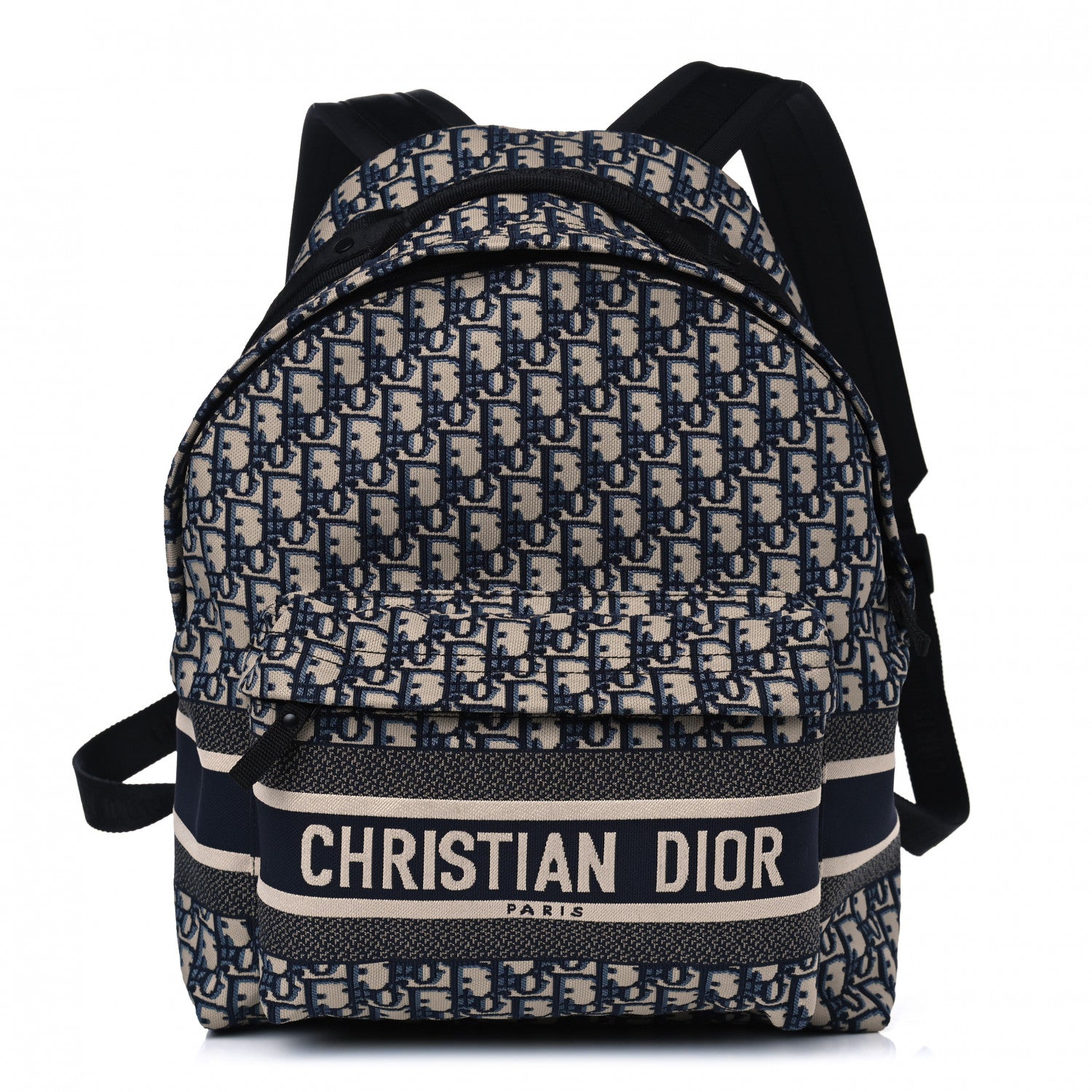 Christian Dior Oblique Diortravel Backpack Blue 1 of 4