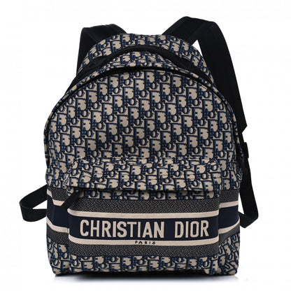 Christian Dior Oblique Diortravel Backpack Blue 1 of 4