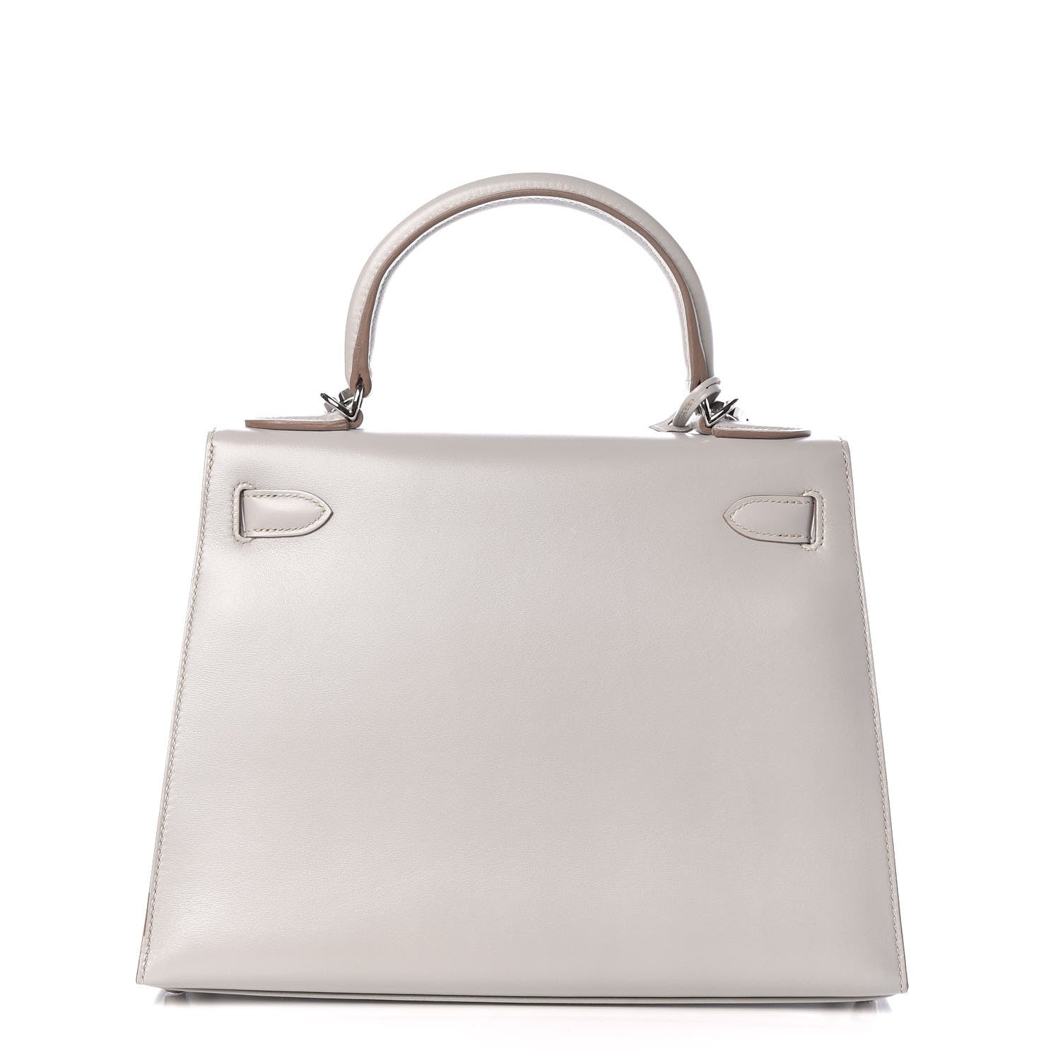 Hermes Tadelakt Kelly Sellier Guilloche 28 Gris Perle 5 of 36