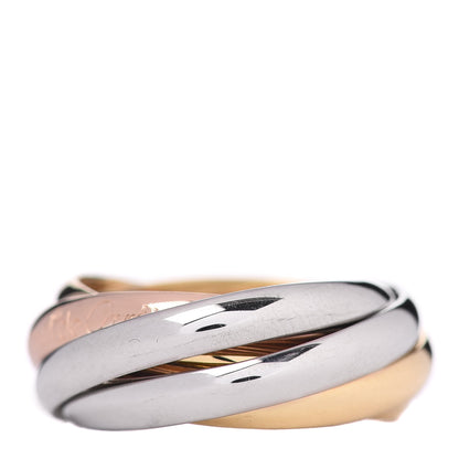 Cartier 18K Pink Yellow White Gold Five Band Les Must De Cartier Trinity Ring 49 4.75 3 of 4