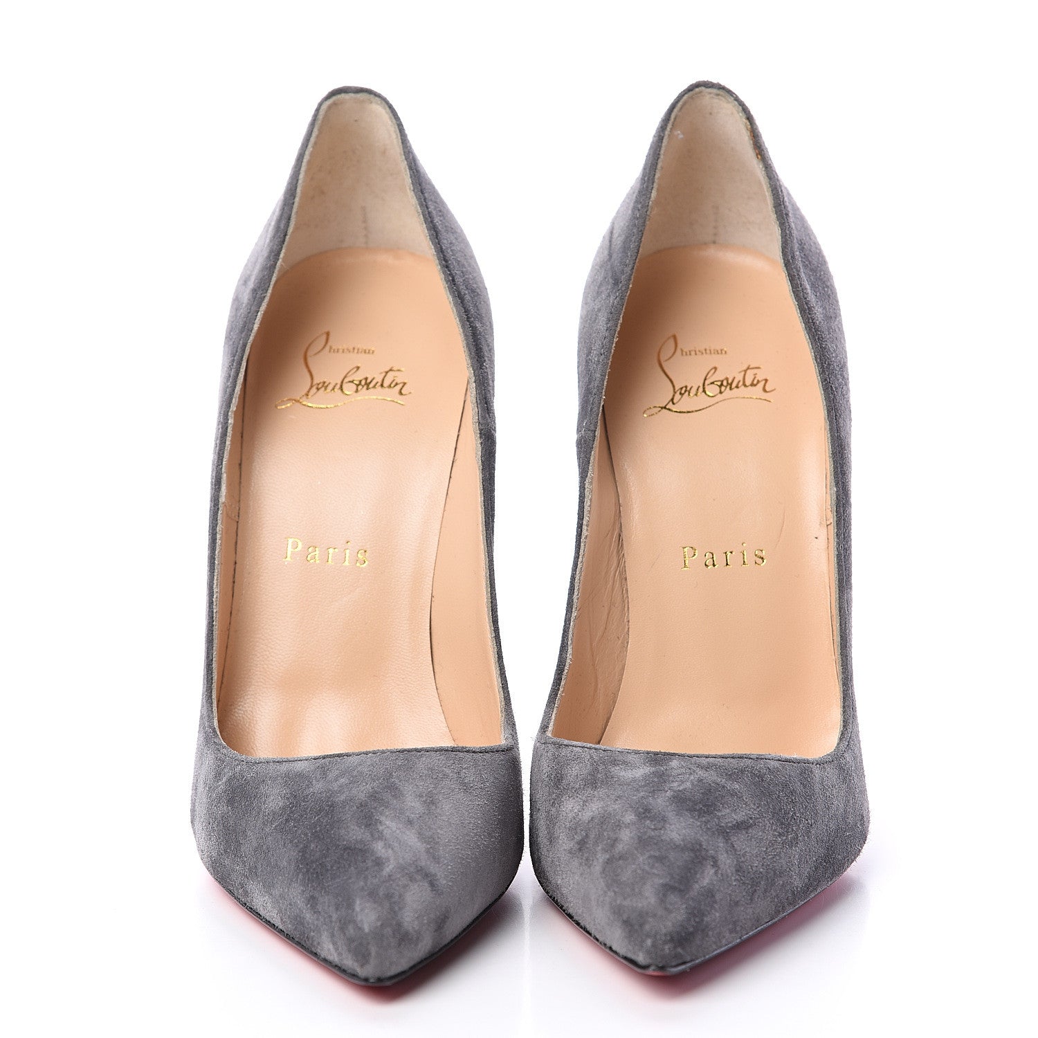 Christian Louboutin Veau Velours So Kate 120 Pumps 37.5 Storm 2 of 7
