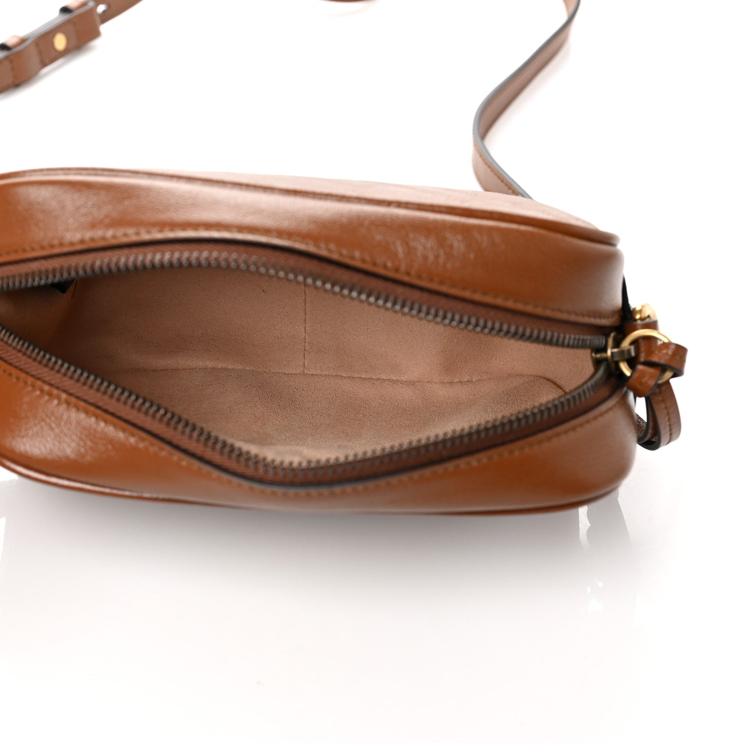 Glazed Calfskin Matelasse Diagonal Mini GG Marmont Chain Shoulder Bag Cuir