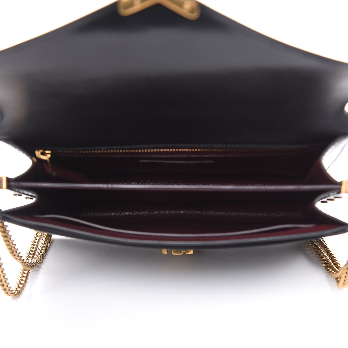 Smooth Calfskin Monogram Cassandra Clasp Bag Black