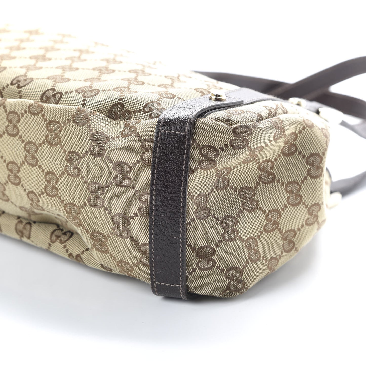Monogram Medium Abbey Shoulder Bag Dark Brown