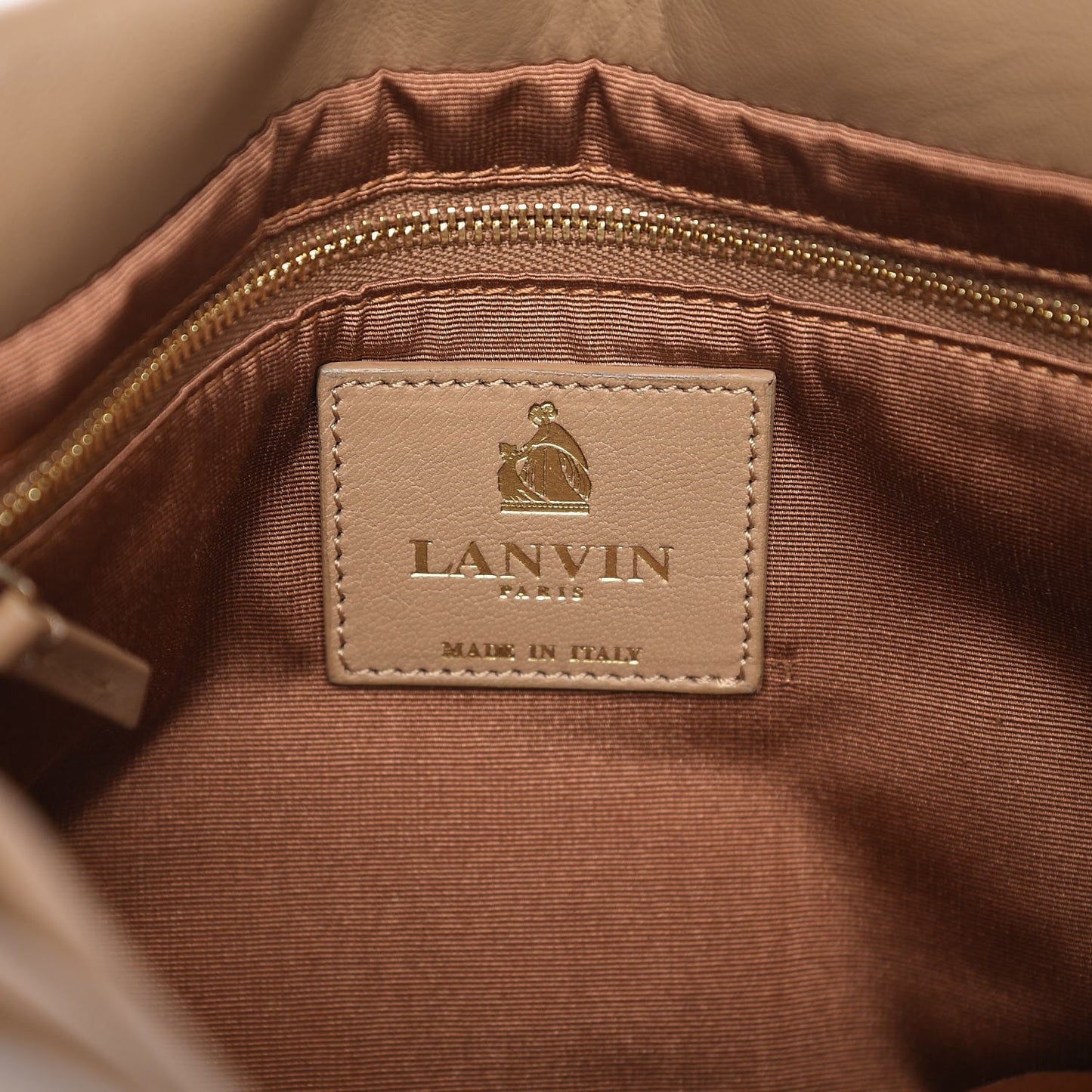 Lambskin Quilted Medium Sugar Flap Shoulder Bag Sand