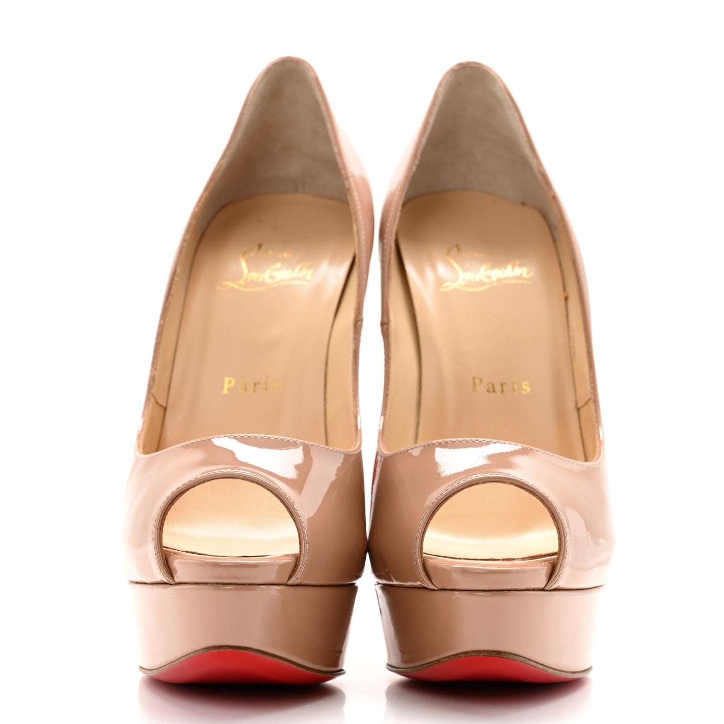 Patent Lady Peep 150 Pumps 38 Nude