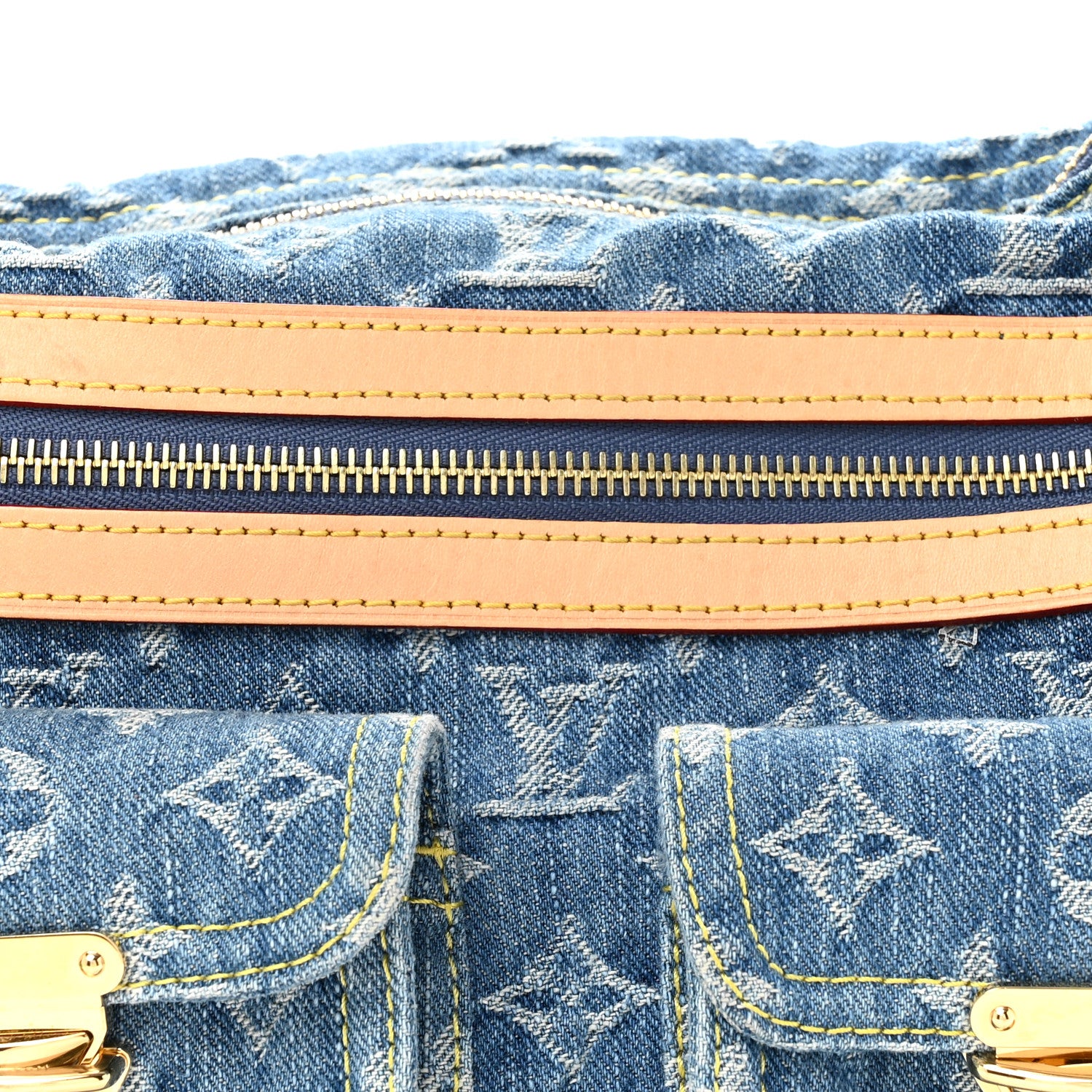 Louis Vuitton Monogram Denim Baggy NM Blue 7 of 12