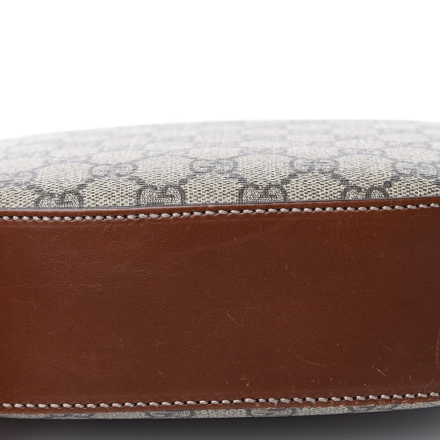 Gucci GG Supreme Monogram Cuoio Toscano Mini Chain Shoulder Bag Beige Ebony Cuir 10 of 15