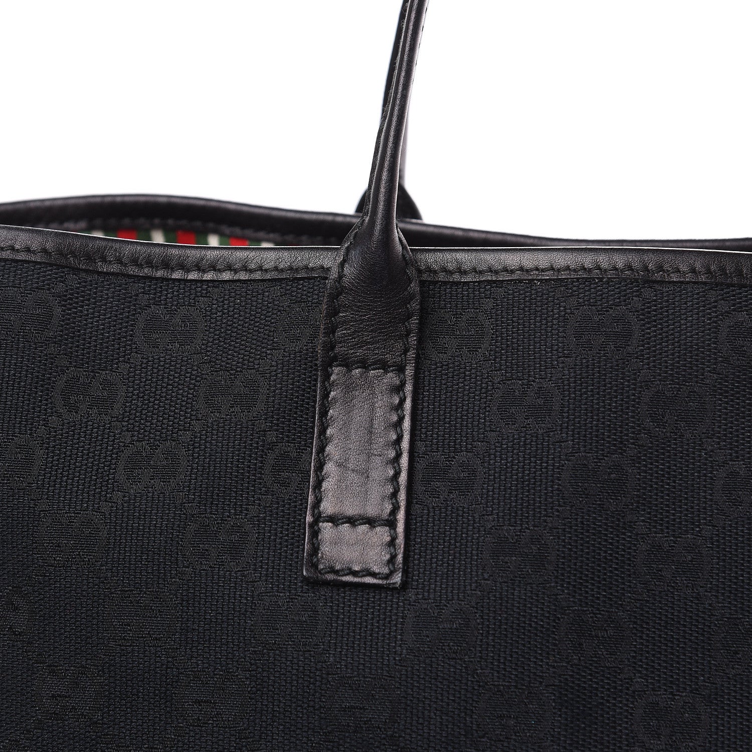 Gucci Monogram Large New Britt Tote Black 12 of 15