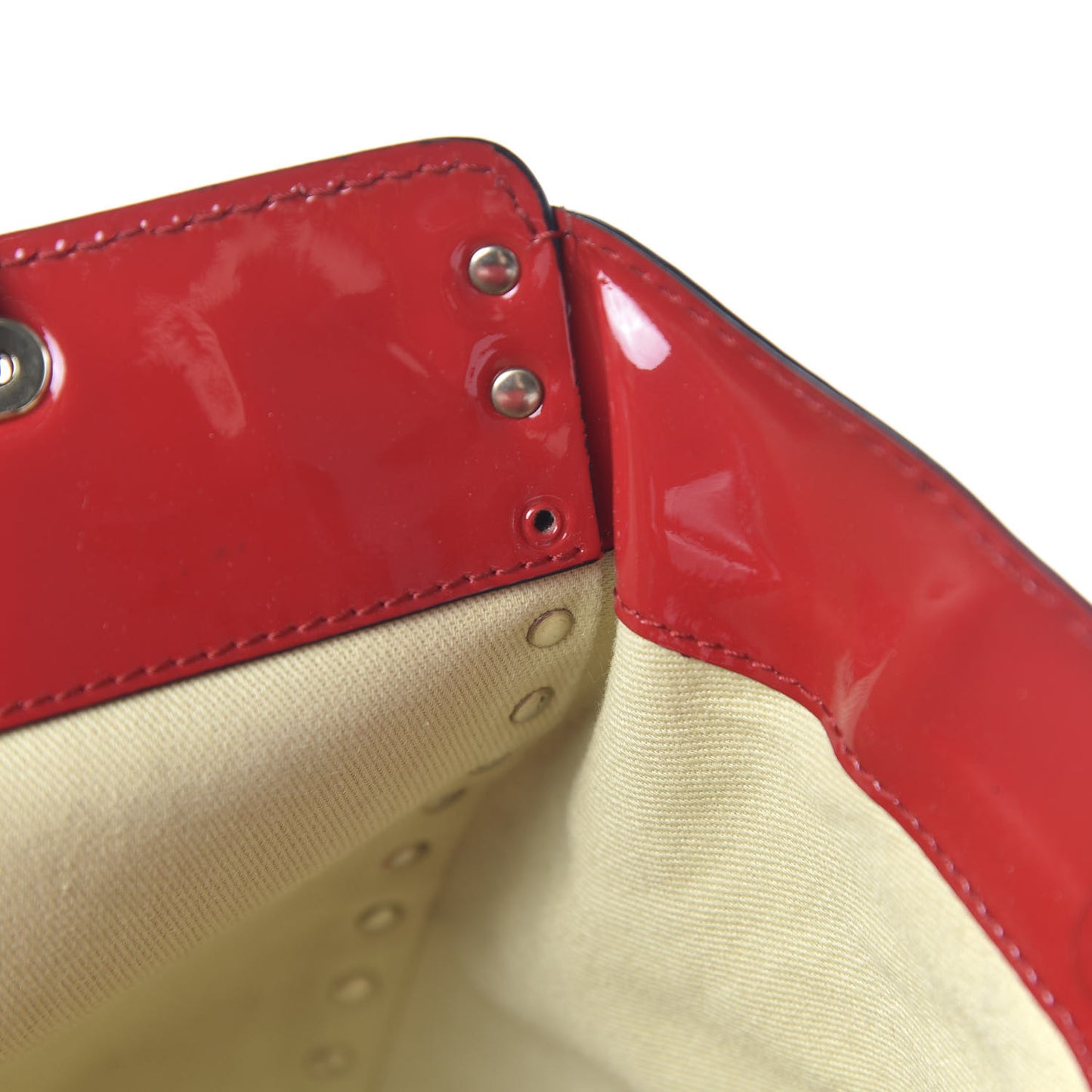 Patent Monochrome Medium Rockstud Tote Rosso Valentino