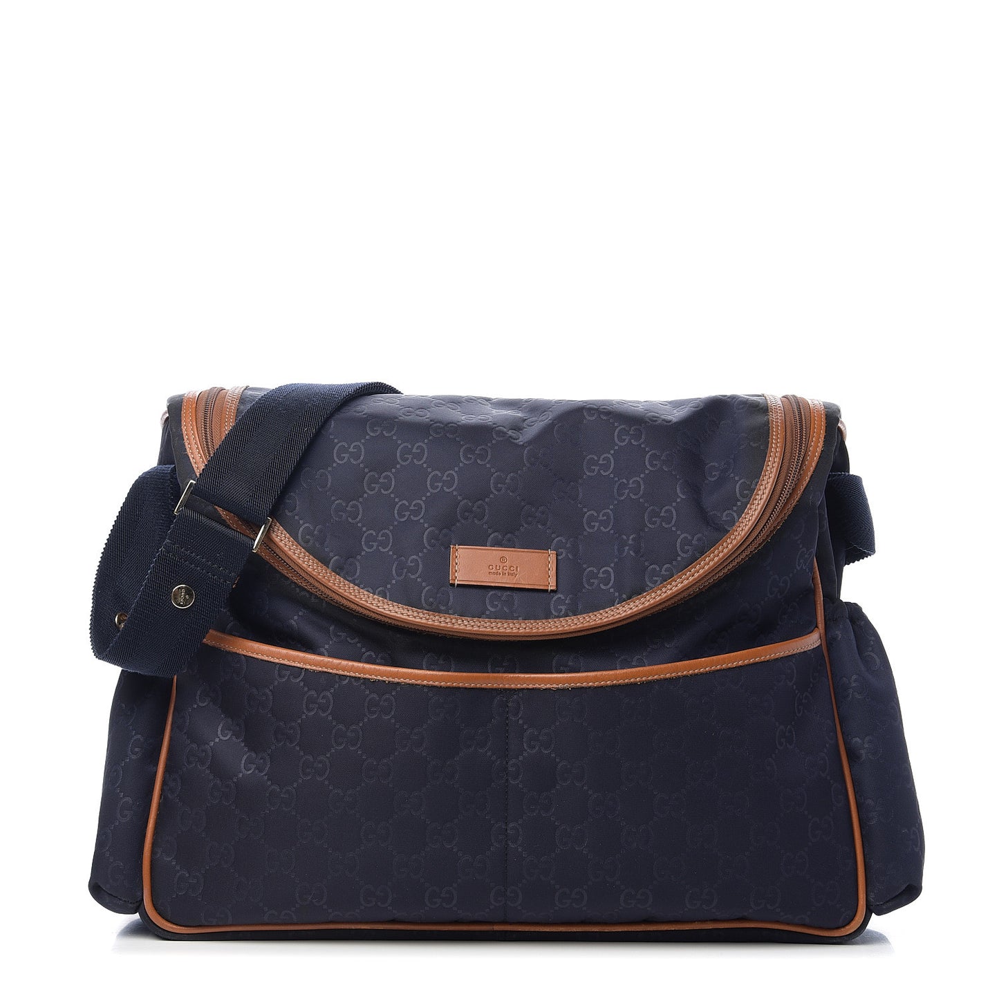 Nylon Monogram Light Diaper Bag Blue