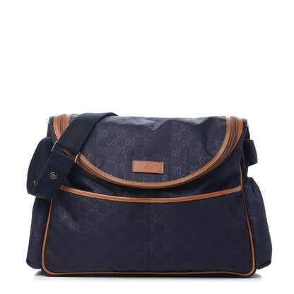 Gucci Nylon Monogram Light Diaper Bag Blue 1 of 10