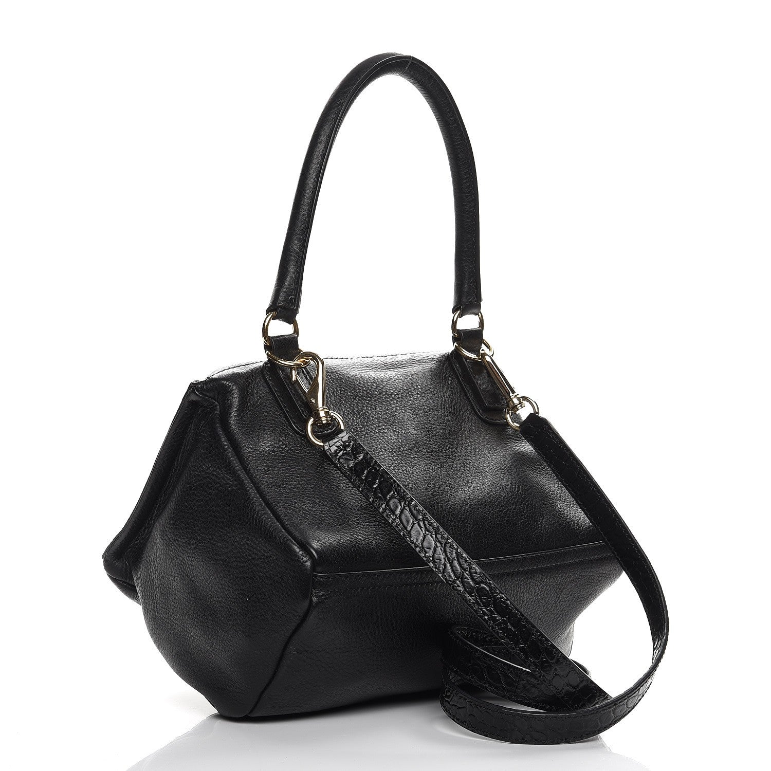 Givenchy Calfskin Crocodile Embossed Small Pandora Black 4 of 8