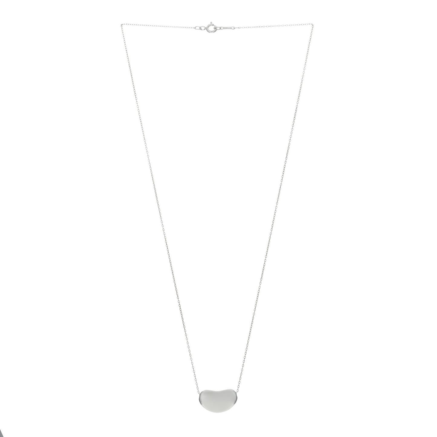 Sterling Silver 19mm Elsa Peretti Bean Pendant Necklace
