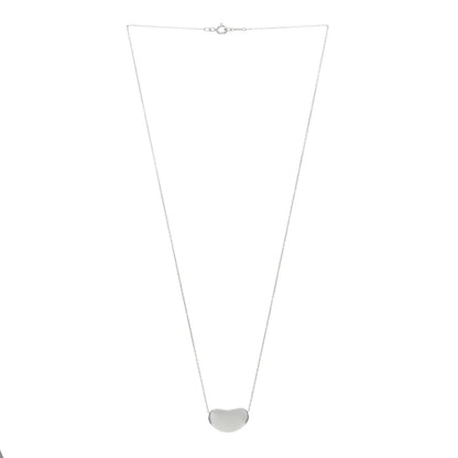 Tiffany Sterling Silver 19mm Elsa Peretti Bean Pendant Necklace 2 of 5