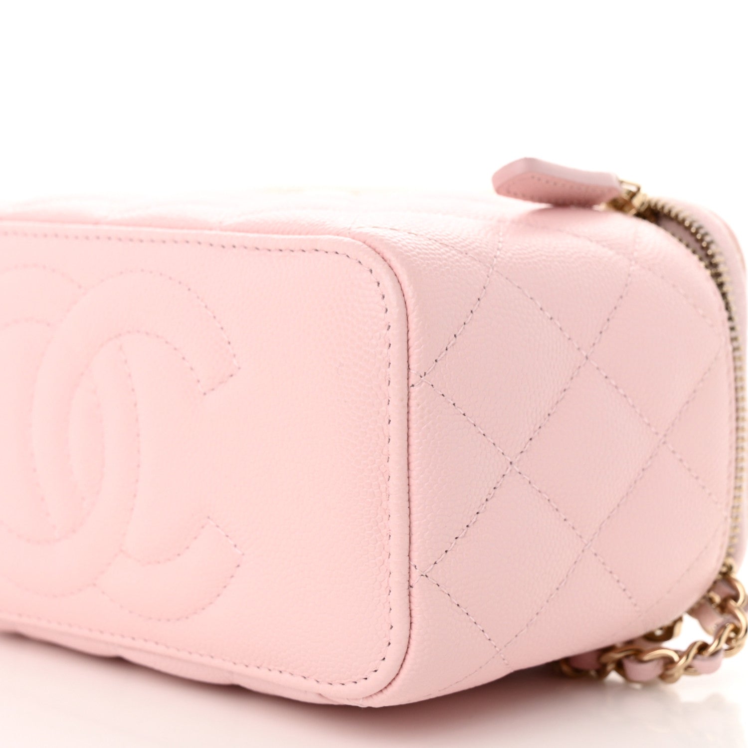 Chanel Caviar Quilted Small Vanity Case With Chain Light Pink 10 of 10